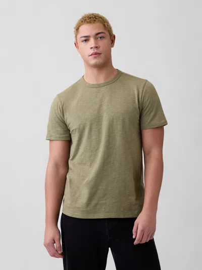 Gap Factory Lived-in Crewneck T-shirt In Green
