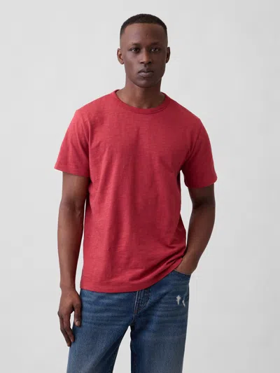 Gap Factory Lived-in Crewneck T-shirt In Red