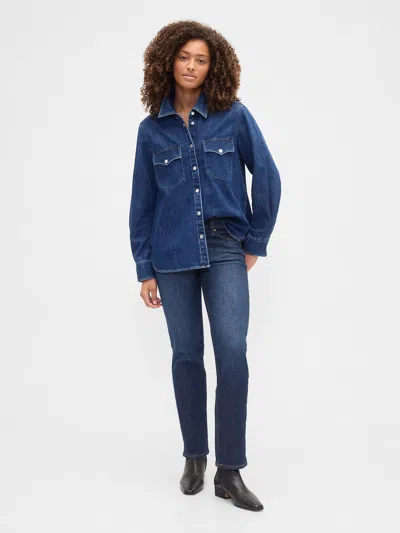 Gap Factory Low Rise '90s Original Straight Jeans In Blue