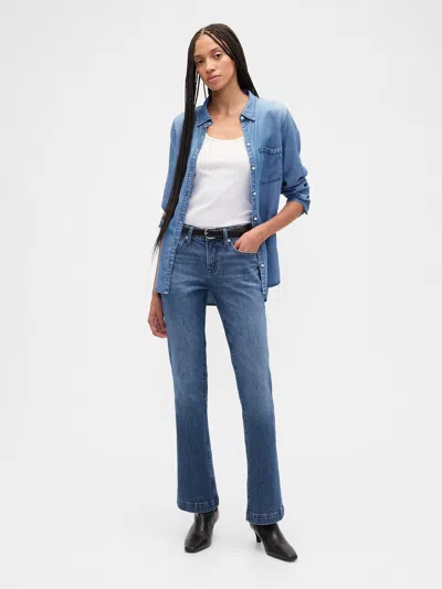Gap Factory Low Rise Boot Jeans In Blue