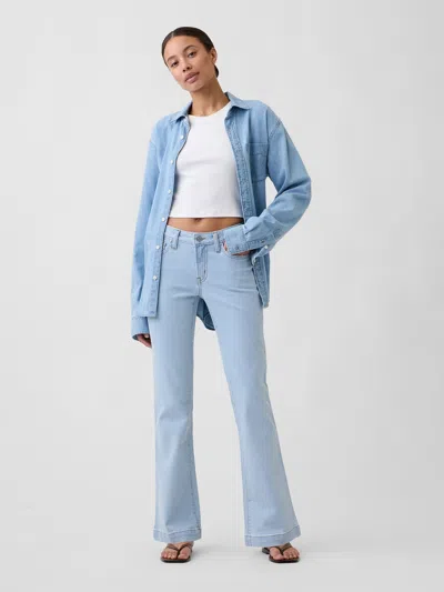 Gap Factory Low Rise Long & Lean Jeans In Brown