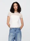 Gap Factory Mesh Crewneck T-shirt In White