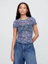 Gap Factory Mesh Crewneck T-shirt In Blue