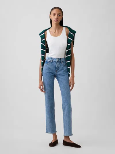 Gap Factory Mid Rise '90s Original Straight Jeans In Blue
