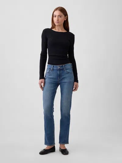 Gap Factory Mid Rise '90s Slim Straight Jeans In Medium Wash