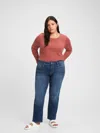 Gap Factory Mid Rise Classic Straight Jeans In Blue
