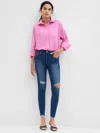 Gap Factory Mid Rise Destructed Universal Skinny Jeans In Multi