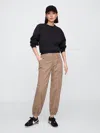 Gap Factory Mid Rise Downtown Khaki Cargo Joggers In Brown