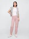Gap Factory Mid Rise Downtown Khaki Cargo Joggers In Pink