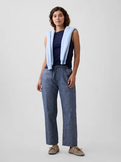 Gap Factory Mid Rise Easy Twill Pants In Blue