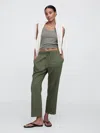 Gap Factory Mid Rise Easy Twill Pants In Green