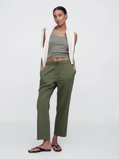 Gap Factory Mid Rise Easy Twill Pants In Green