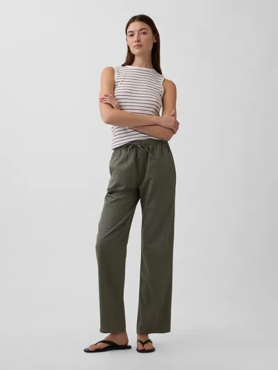 Gap Factory Mid Rise Easy Twill Pants In Green