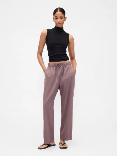 Gap Factory Mid Rise Easy Twill Pants In Pink