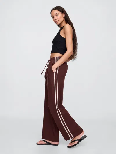 Gap Factory Mid Rise Linen-blend Wide-leg Pants In Multi