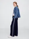Gap Factory Mid Rise Linen-blend Wide-leg Pants In Black