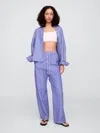 Gap Factory Mid Rise Pull-on Wide-leg Pants In Blue