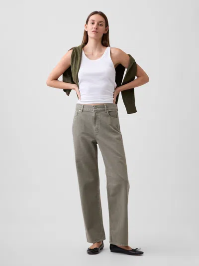 Gap Factory Mid Rise Relaxed Straight Crop Jeans