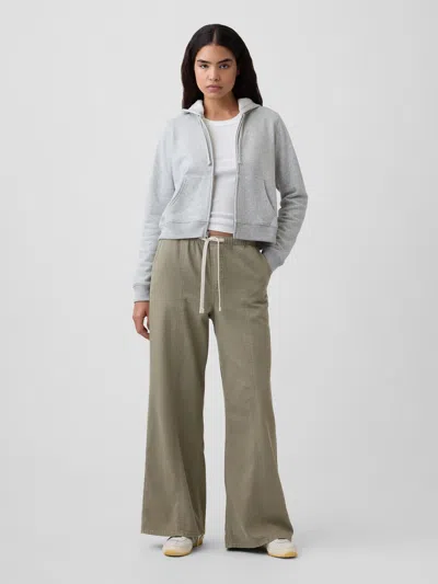 Gap Factory Mid Rise Superlight Pull-on Wide-leg Jeans In Overland Trek