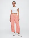 Gap Factory Mid Rise Supersoft Pull-on Barrel Jeans In Pink