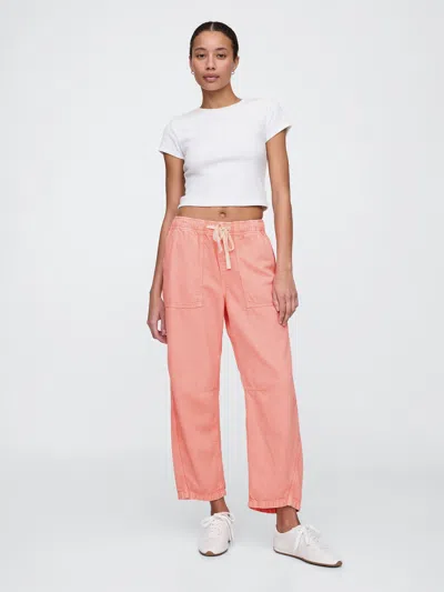 Gap Factory Mid Rise Supersoft Pull-on Barrel Jeans In Pink