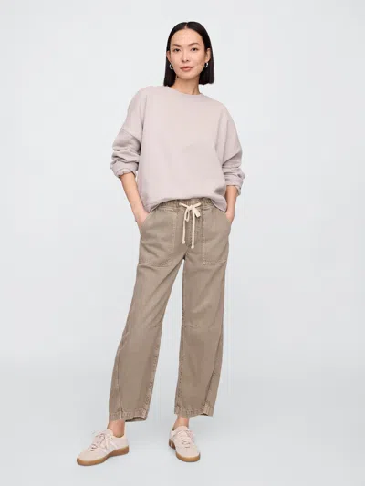 Gap Factory Mid Rise Supersoft Pull-on Barrel Jeans In Pink