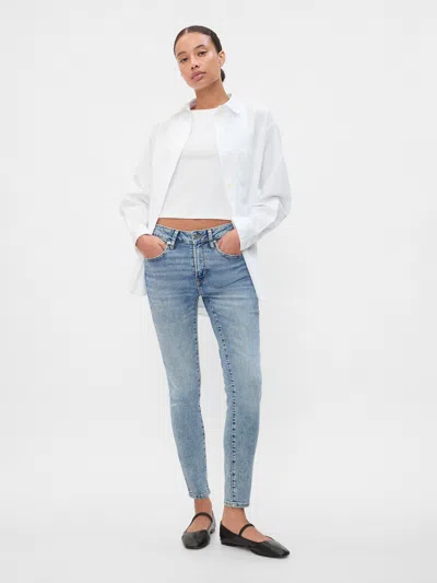 Gap Factory Mid Rise Universal Skinny Jeans In Black