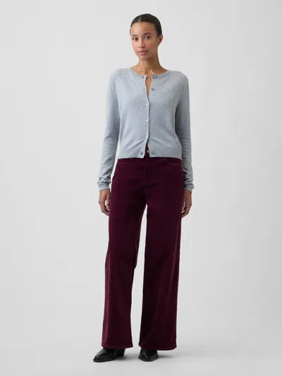 Gap Factory Mid Rise Wide-leg Corduroy Pants In Tuscan Red