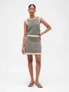 Gap Factory Mixed-stitch Sweater Mini Skirt In Gray