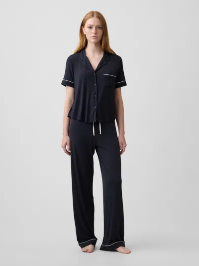 Gap Factory Modal Pj Pants In Black Moonless Night