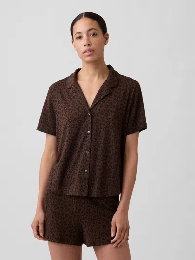 Gap Factory Modal Pj Shirt In Brown
