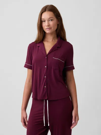 Gap Factory Modal Pj Shirt In Tuscan Red