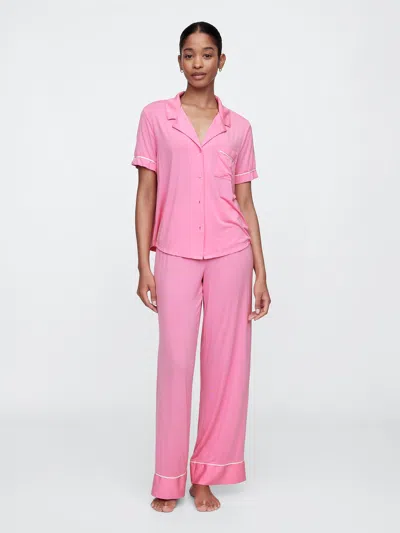 Gap Factory Modal Wide-leg Pj Pants In Pink