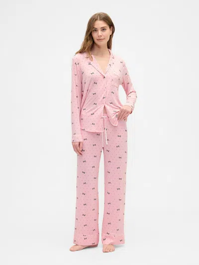 Gap Factory Modal Wide-leg Pj Pants In Pink