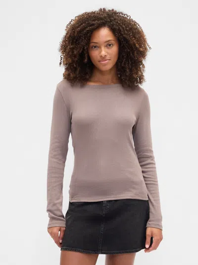 Gap Factory Modern Ribbed Boatneck T-shirt In Multi