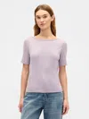 Gap Factory Modern Ribbed Boatneck T-shirt In Purple