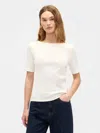 Gap Factory Modern Ribbed Boatneck T-shirt In White