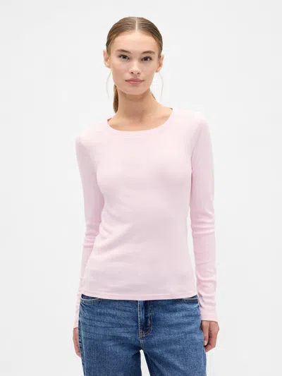 Gap Factory Modern Ribbed Crewneck T-shirt In Pink