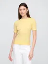 Gap Factory Modern Ribbed Crewneck T-shirt In Yellow