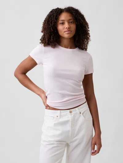 Gap Factory Modern Ribbed Crewneck T-shirt In White