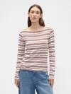 Gap Factory Modern Ribbed Stripe Boatneck T-shirt In Multi