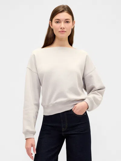 Gap Factory Oversized Boatneck Sweatshirt In Neutral