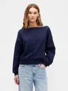 Gap Factory Oversized Boatneck Sweatshirt In Blue