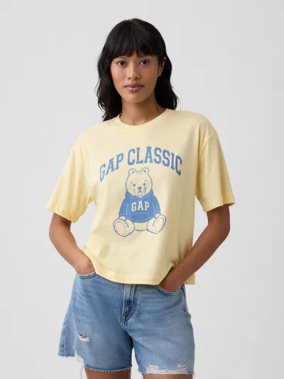 Gap Factory Oversized Brannan Bear Graphic T-shirt In Yellow