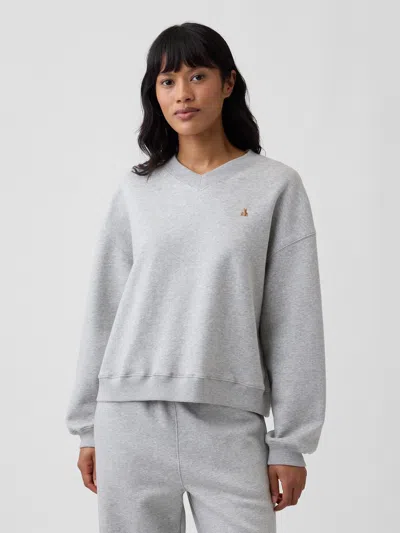 Gap Factory Oversized Brannan Bear Wedge V-neck Sweatshirt