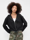Gap Factory Oversized Bubble Zip Hoodie In Black