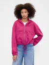 Gap Factory Oversized Bubble Zip Hoodie In Pink