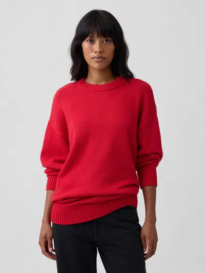 Gap Factory Oversized Crewneck Sweater In Modern Red