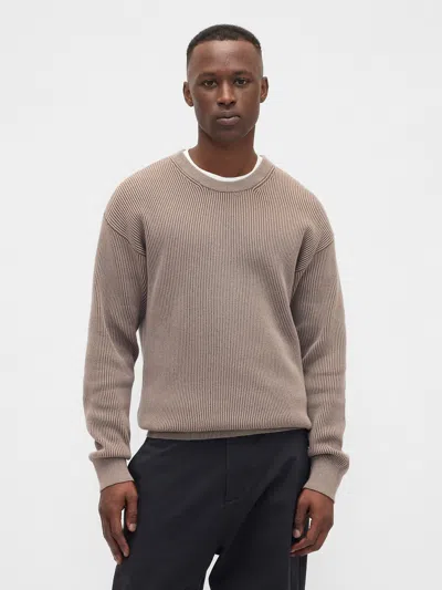 Gap Factory Oversized Fisherman-stitch Crewneck Sweater