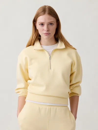 Gap Factory Oversized Fleece Half-zip Sweatshirt In Yellow